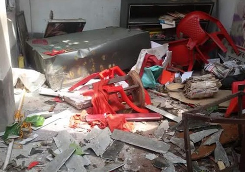 Konnagar CPI(M) Office Vandalised by Trinamul Hoodlums